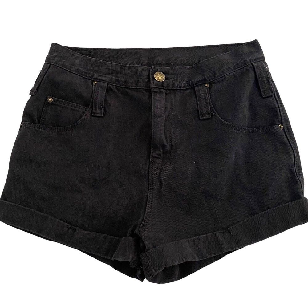 BDG Shorts Women 26 Black Roll  Up Hot Pants Cuffed 5-Pocket‎ Denim Shorties